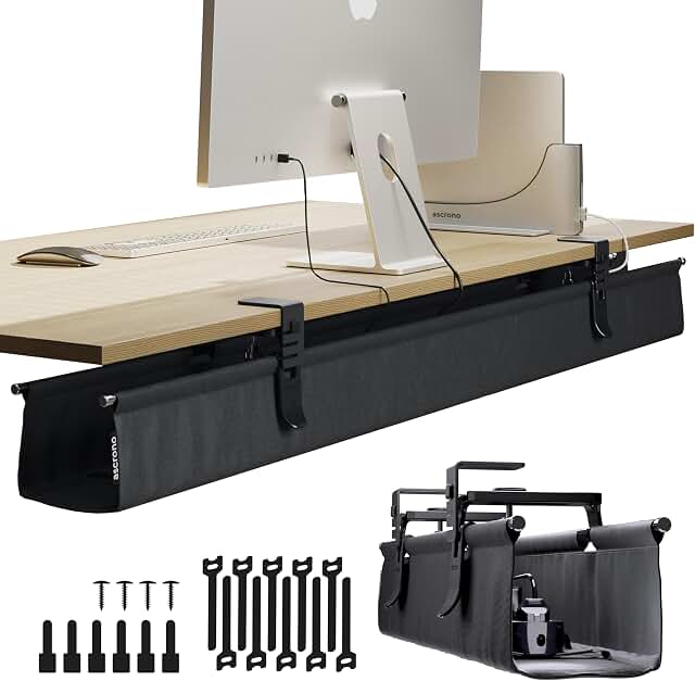 Ascrono Extra Large Fabric Cable Tray