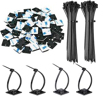 140-Pack Zip Tie Adhesive Mounts
